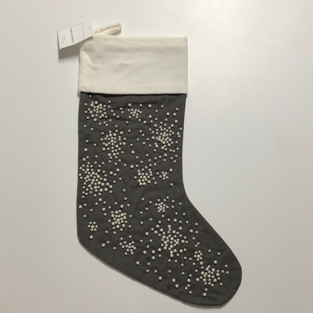 Emily&Merritt Pottery Barn Pearl Cluster Stocking